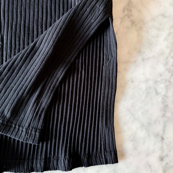 NWT Rails Angie Ribbed Midi Skirt | Women’s L | Black Stretch Knit Quiet Luxury - Picture 7 of 9